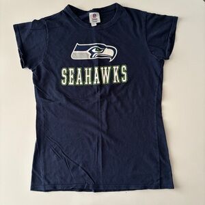 NFL Women's Navy Seahawks Tee, Size L